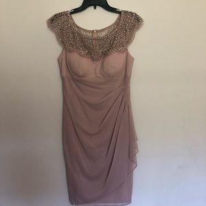 rose gold cocktail dress